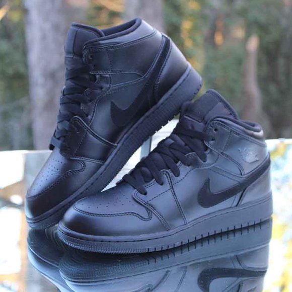 Air Jordan 1 Mid Deep Black - Picture 2 of 13